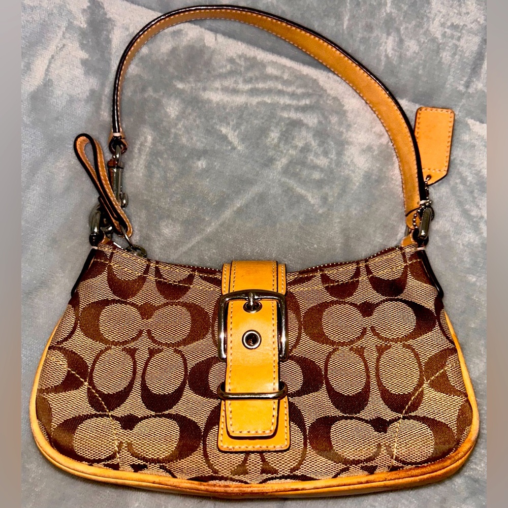 Pre-Owned, small, Authentic Coach purse in pre-owned condition.